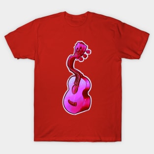 psychedelic pink acoustic guitar T-Shirt